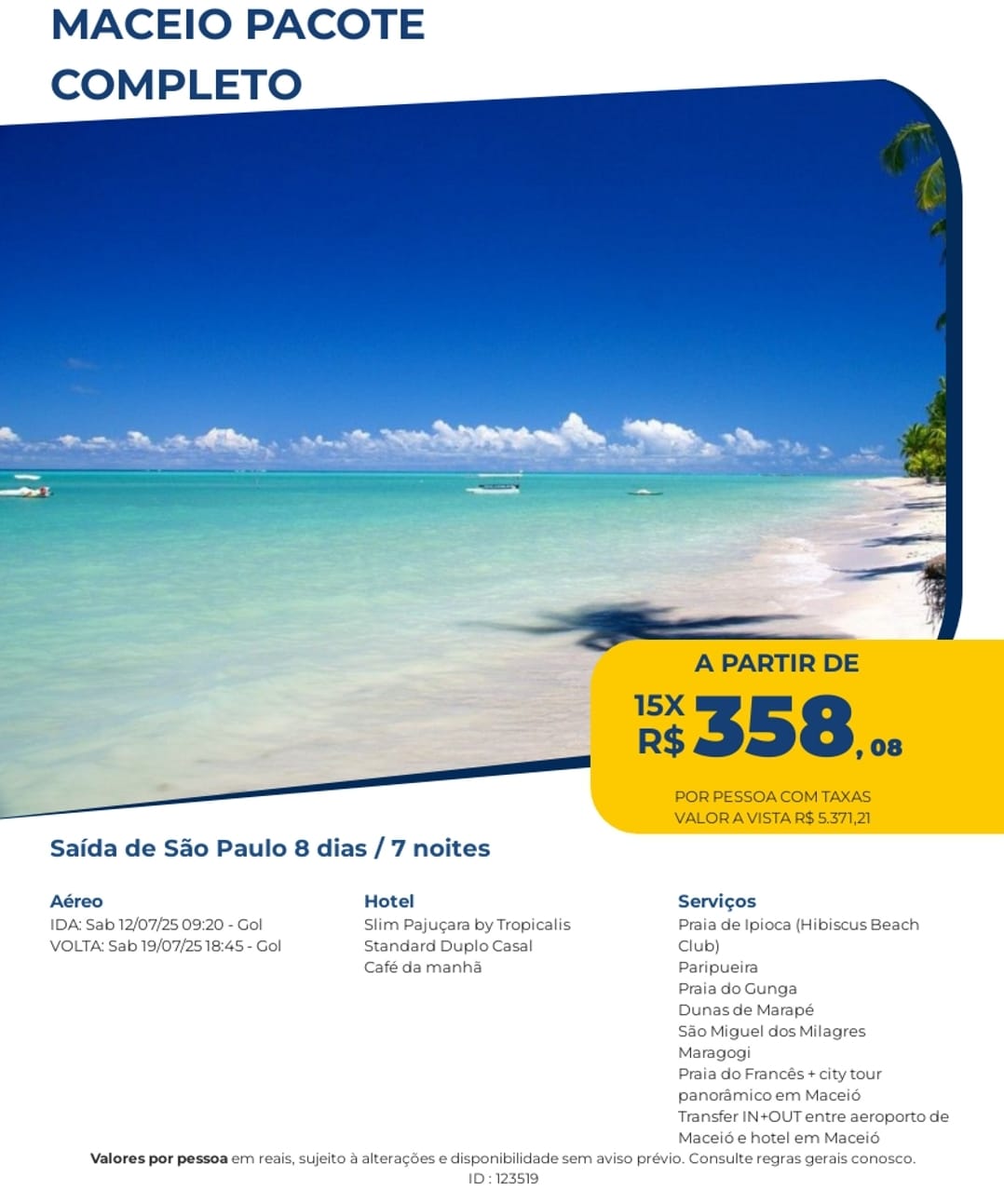 MACEIO PACOTE COMPLETO